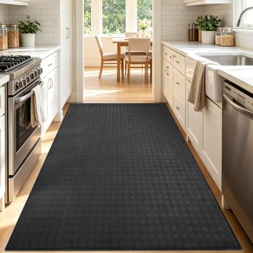 Kitchen Mats and Rugs Cushioned Anti-Fatigue, 47.2" x 70.9", Black
