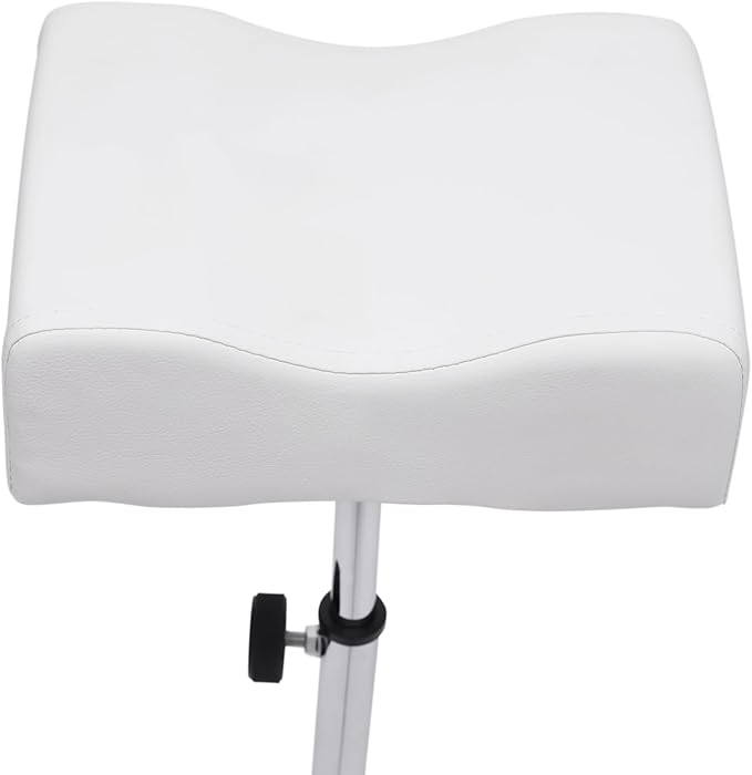 Adjustable Height Portable Foot Rest Stool for Spa Beauty Salon Studio Equipment Supplies (Black) (White)