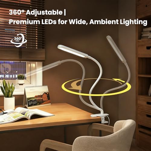 Clip on LED Light for Easel Painting & Nail Tech, White