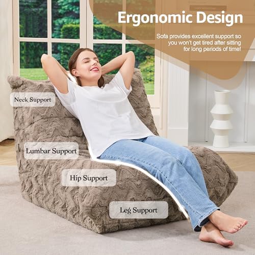 Hobestluk Big Bean Bag Chairs for Adults Fireside BeanBag Couch Togo Sofa