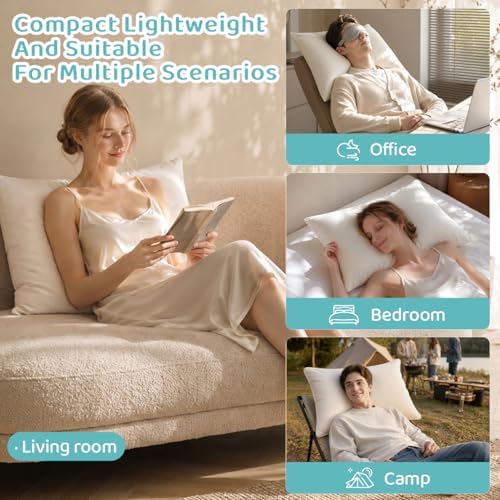 Organic Pillow 20x26 with Cotton Case, Adjustable for Side Sleepers