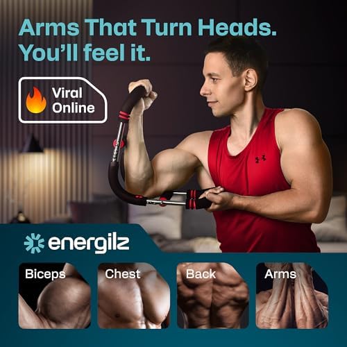 Twister Arm Trainer | Chest Workout Equipment Also for Biceps, Shoulders, Forearms, Back, Legs; Arm Chest Trainer for Men, Women, Beginners, Pros | 2 Spring Sets, 30-140 lbs