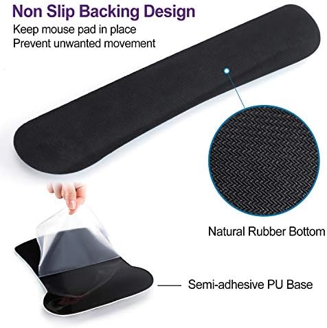 ToLuLu Keyboard Mouse Pad Wrist Rest Set, Gel Ergonomic Mouse Pads Wrist Support for Computer Laptop Home Office, Mousepad Keyboard Wrist Support Memory Foam for Easy Typing Pain Relief, Cat Princess