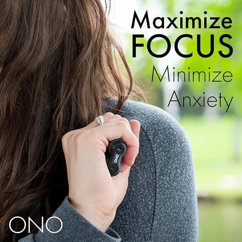 ONO Roller - Handheld Fidget Toy for Adults | Help Relieve Stress, Anxiety, Tension | Promotes Focus, Clarity | Compact, Portable Design (Black, Junior Size - Aluminum) (Pack of 2)