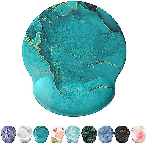 eulps Mouse Pad with Wrist Rest, Comfortable Computer Mousepad with Gel Wrist Support Smooth Surface and Non-Slip PU Base for Pain Relief, Laptop, Office & Home (Calm Lake)