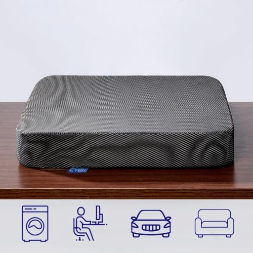 Ifoam Memory Foam Layer Wheelchair Cushion+Extra Waterproof Cover 24×24×4