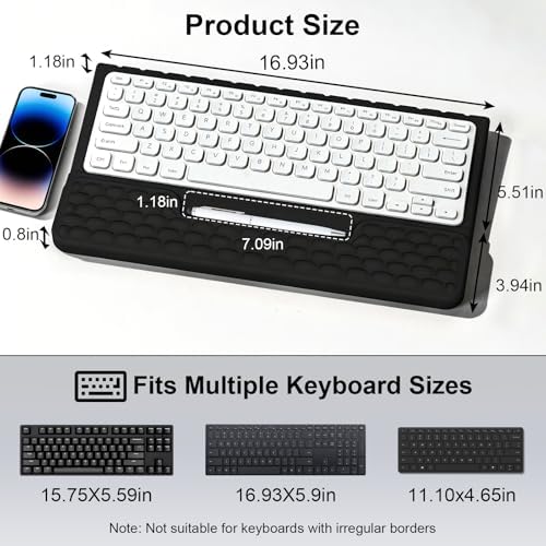 Ergonomic Keyboard Stand with Soft Memory Foam Wrist Rest for Office