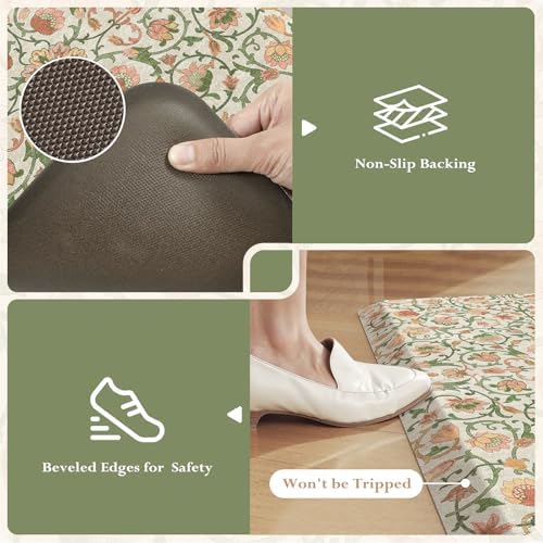 KIMODE Kitchen Mats for Floor Anti-Fatigue Cushioned Comfort Standing Mat
