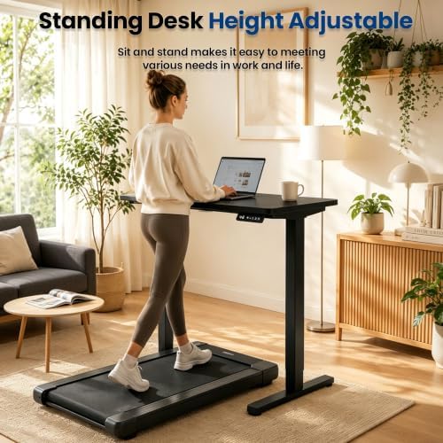 35" x 20" Electric Standing Desk, Compact Height Adjustable Desk for Small Spaces, Small Ergonomic Sit Stand Workstation for Home Office Bedroom Apartment (Classic Black)