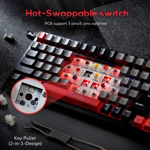 RK ROYAL KLUDGE RK98 Wireless Mechanical Keyboard, 3750mAh, 96% Layout