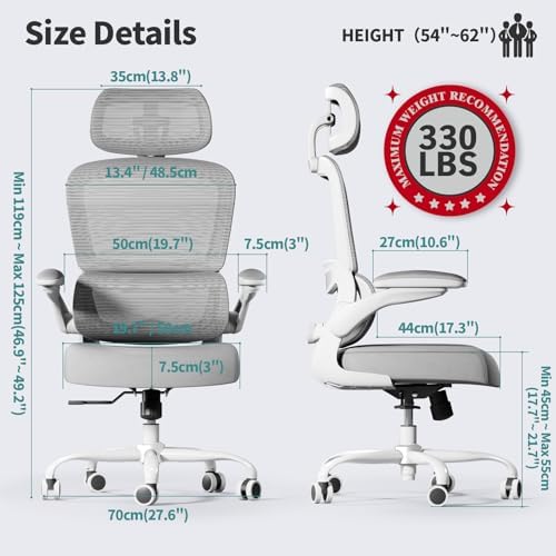 TRALT Office Chair Ergonomic Desk Chair - Gaming Chair with Lumbar Support