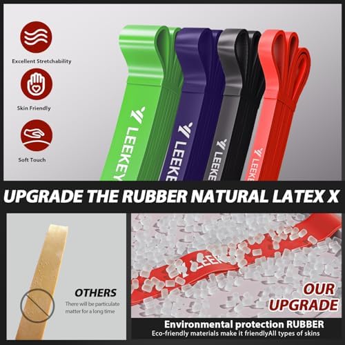 LEEKEY Resistance Bands Set for Pull Up Assistance & Exercise