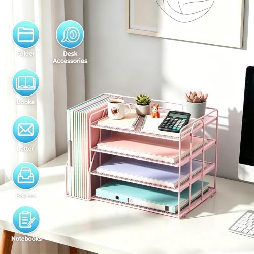 gianotter 4-Tier Paper Organizer With Magazine Holder