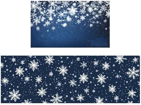 Kitchen Mats for Floor, 2PCS Waterproof Non-Slip Cushioned Anti Fatigue Red Kitchen Rugs Washable Absorbent Comfort Kitchen Floor Mat for Sink Farmhouse Laundry Home Office