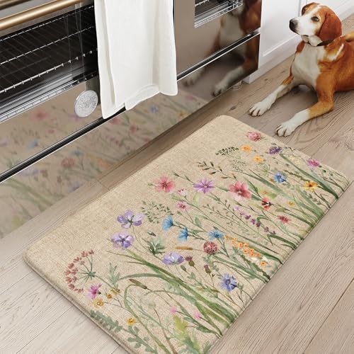 KIMODE Anti Fatigue Mats for Kitchen Floor 17.3"x29",Cushioned Kitchen Rugs