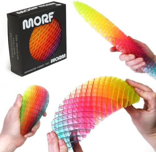 Morf Worm 3D Sensory Fidget Toy, Rainbow, Large
