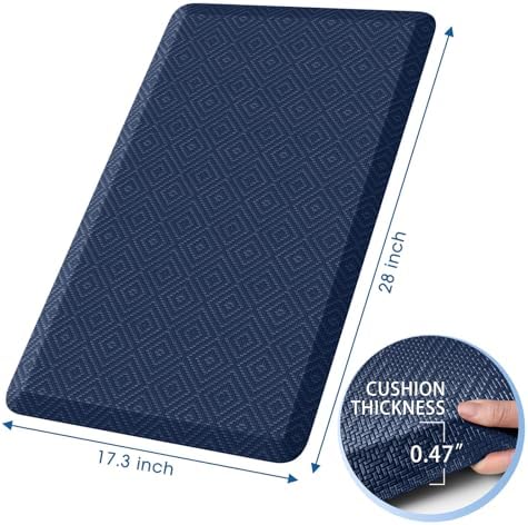 Anti-Fatigue Kitchen Mats for Floor Standing and Comfort Desk Mats 17"x28"