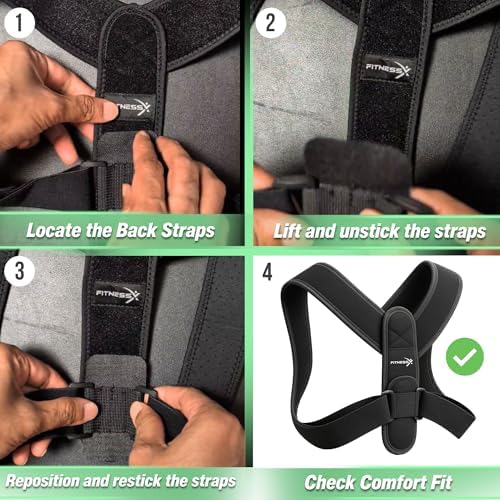 Posture Corrector for Women and Men – Adjustable Back Brace Posture Corrector & Upper Back Support – Back Straightener Posture Brace for Shoulder, Neck & Back Pain Relief – Comfortable Back Posture Corrector