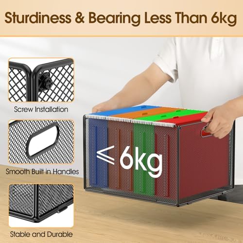 MaxGear Hanging File Organizer Box, Letter Legal Size File Folder Organizer