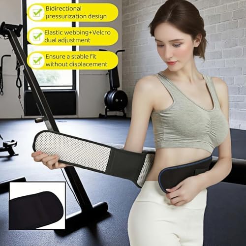 Self heating lumbar support strap suitable for both men and women - adjustable back support with thermal therapy, used to relieve lumbar discomfort, posture support (XL)