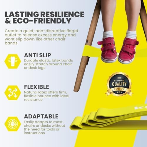 Chair Bands for Kids with Fidgety Feet, Desk Bands for Classroom