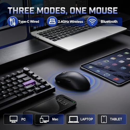 YUNZII M1 PAW3311 Sensor Wireless Gaming Mouse (Black)