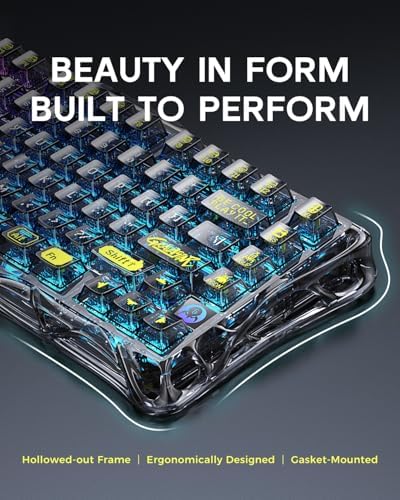 GravaStar Mercury K1 Lite 75% Wireless Mechanical Gaming Keyboard RGB