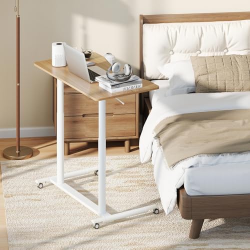 Tangkula Mobile Standing Desk, C-Shaped Sit Stand Desk
