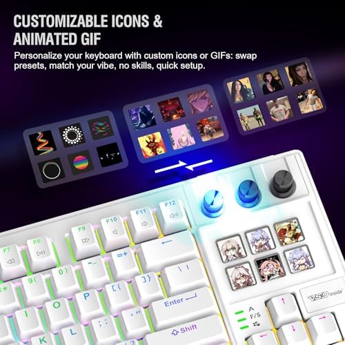 VSD K1 Pro 87‑Key Macro Mechanical Keyboard with Integrated Streaming Deck