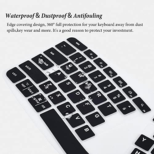 Keyboard Cover Skin for Logitech K860 Ergonomic Keyboard, Logitech Ergo K860 Wireless Ergonomic Keyboard Protector, K860 Split Keyboard Accessories-Black