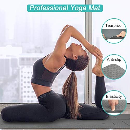 Extra Large Yoga Mat 72" x 26" - Non Slip Exercise Mat 8mm Thick Eco Friendly with Carrying Strap for Yoga, Pilates, Home Workouts & Floor Fitness