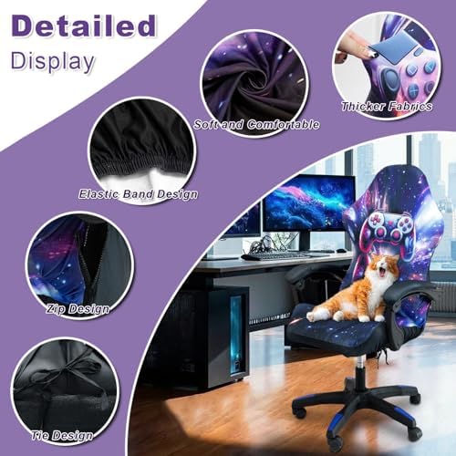 Gaming Chair Covers, 3D Printing One-piece Fit Cat Scratch Proof