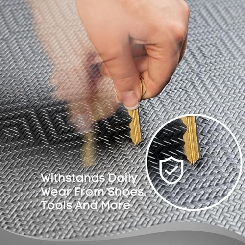 Ophanie Kitchen Mats for Floor,3/4 inch Thick,17x24 Anti Fatigue Cushioned Mat, Kitchen Rugs,Waterproof, Comfort Ergonomic Standing Mat for Office, Home, Sink with 99+ Pairs of Anti-Slip Bottom Ridges