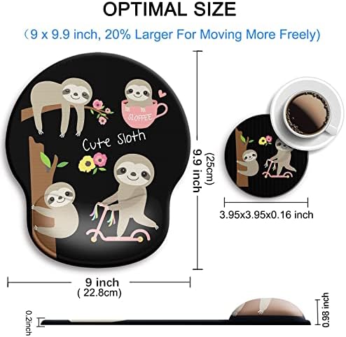 Ergonomic Mouse Pad with Wrist Rest Support,Gel Mouse Pads for Desk