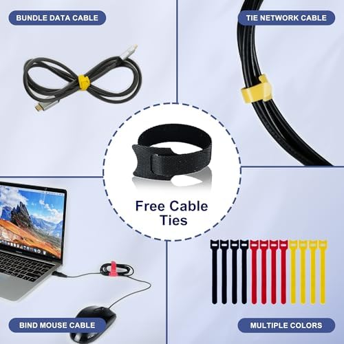 CableGeeker Cable Management Sleeve, 10ft (120 inch) - 1.5 inch, Slim