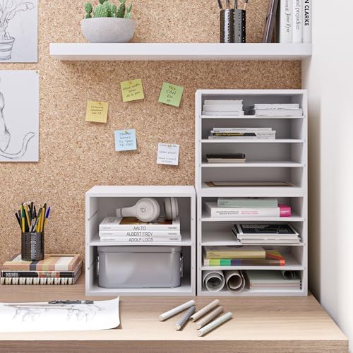 Ballucci 4 Tier File Organizer File Holder, Desk Storage, Letter Paper Tray