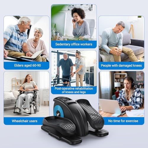 MERACH Under Desk Elliptical, Leg Exerciser While Sitting for Seniors