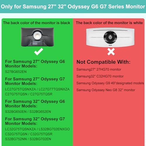 Monitor VESA Adapter Arm/Mount Compatible with Samsung 27” Odyssey G7 G6 Samsung 32” Odyssey G7 G6 Mount for G75T G75NB G65B LC32G75TQSNXZA Curved Monitor with Pen Holder and Cable Ties