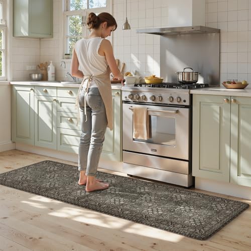 KIMODE Anti Fatigue Mats for Kitchen Floor, Farmhouse Kitchen Runner Rugs
