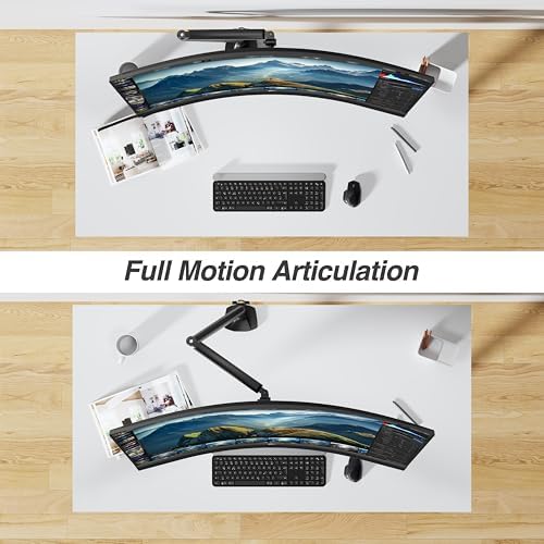 AVLT Single 17"-45" Monitor Arm Desk Mount Premium - Black