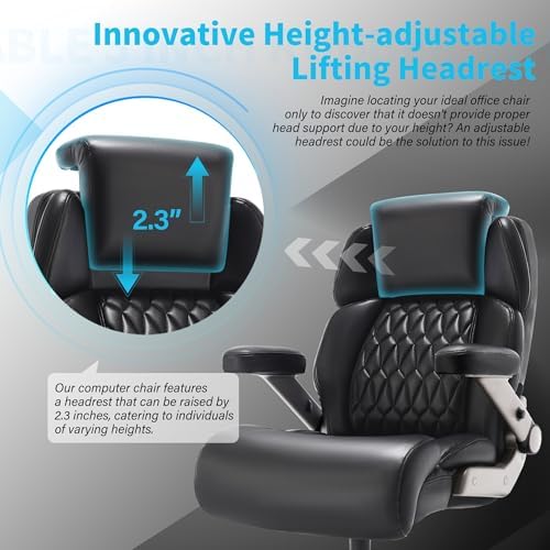 Big and Tall Office Chair 700lbs, Ergonomic High Back Computer Desk Chair