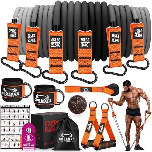 Heavy Resistance Bands for Working Out, 300LBS Exercise Bands with Handles