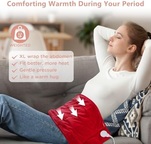 Comfytemp Weighted Heating Pad for Back & Period, FSA Eligible HSA, 12 x 24