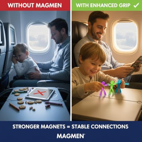 MAGMEN Magnetic Fidget Figures | Travel Toys for Kids 40 Pc Ultimate Bundle
