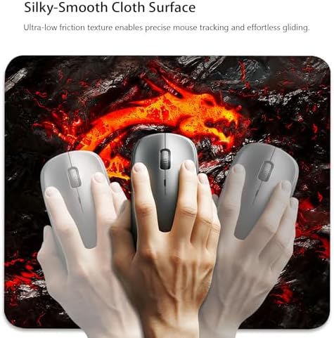 Abstract Lava Dragon Carving Molten Masterpiece Mouse Pad, Cute Desk Mat