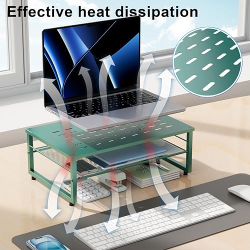 gianotter 2-Tier Metal Monitor Stand Riser