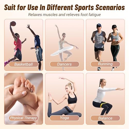 EVERYMATE Cork Balance Board Kit, Foot & Ankle Strengthener with Massage Roller/Ball,Balance Board Half & Half-Moon Ball, for Enhance Mobility & Prevent Falls Improve Foot Function for Home/Office/Gym