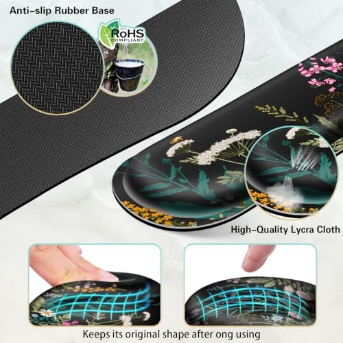Canjoy Desk Mat with Wrist Rest, Desk Pad for Keyboard and Mouse 4-in-1 Mouse Pad + Keyboard Wrist Rest Support+ Coaster(35.4×15.7 in) Extended Desk Pad Memory Foam Non-Slip Desk Mat for Home Office
