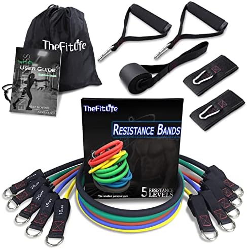 TheFitLife Resistance Bands Set with Handles, Door Anchor and Ankle Straps