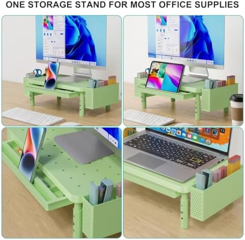 WALI Computer Monitor Stand with Storage and Pen Holder